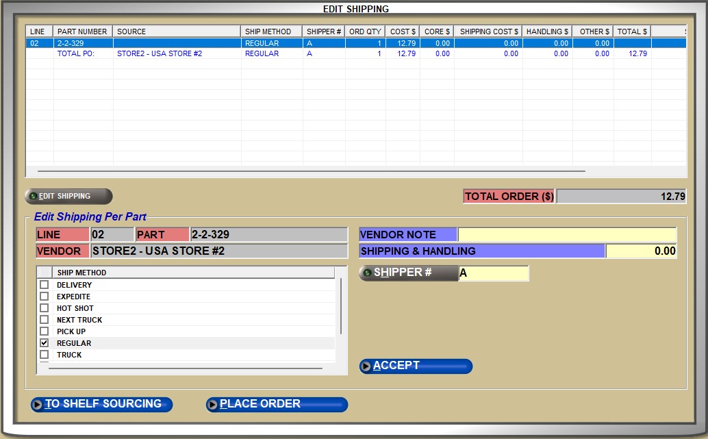 Shipper Table Example Shelf Sourcing