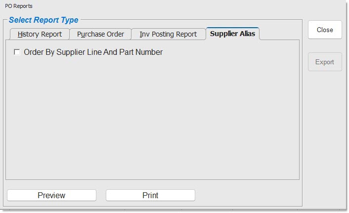 Po Display Purchase Order Screen