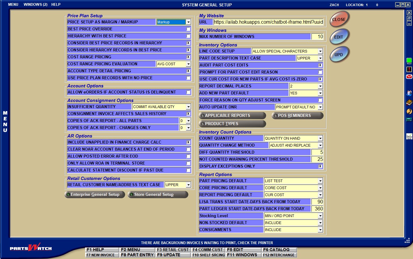 System General Setup